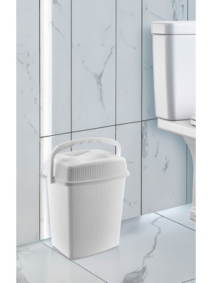 PremiumPort Pratik ve Şık 5l Tutma Saplı Banyo Mutfak Çöp Kovası