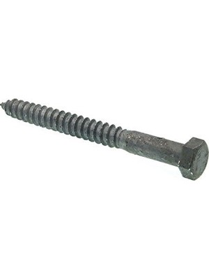 Mabeyn 9057073 Hex Lag Vidalar, 1/2 Inç x 5 In., A307 Grade A Daldırma Galvanizli Çelik (25 Paket)
