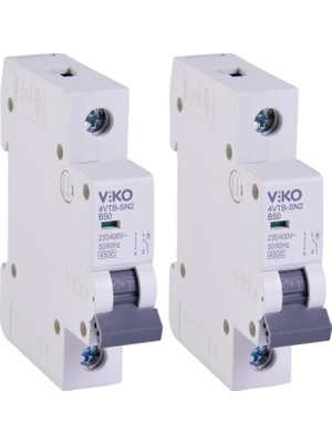 Mabeyn 4VTB-1B50 Otomatik Sigorta 4,5ka B Tipi 1 Kutup 50A (2 Paketi)
