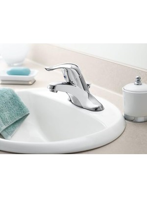 Mabeyn L4625 Chateau Tek Kolu Düşük Ark Banyo Bataryası, Krom, 0.375