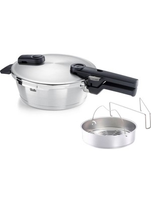 Fissler Vitaquick Premium 2,5 Litre Düdüklü Tencere + Buharda Pişirme Aparatı
