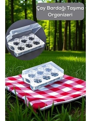 Mabeyn Mithra Life 6 Lı Çantalı Çay Bardağı Taşıma Kutusu Seyahat Piknik Seti MIT1236