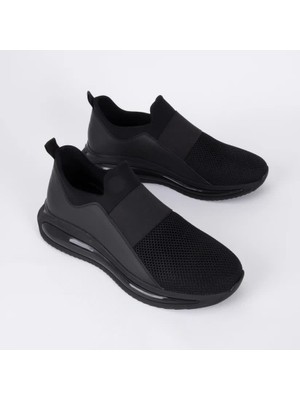 Trust Shoes D4207 Erkek Siyah Spor Ayakkabı – Nefes Alabilir Mesh & Deri Günlük Kullanım