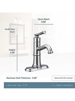 Mabeyn 6402ORB Belfield One-Handle Banyo Musluk, Oil-Rubbed Bronz