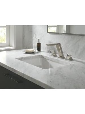 Mabeyn Delta Faucet 3599LF-BLMPU Pivotal Iki Saplı Geniş Lavabo Musluğu, Mat Siyah