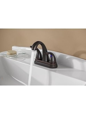 Mabeyn LG148700Y LG148-700Y Pfirst Serisi 2-Saplı 10,16 cm Merkezli Banyo Musluğu, Bronzunda 1,2 Gpm