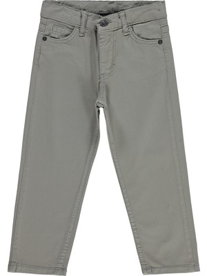 Civil Boys 5 Cep Basic Erkek Çocuk Pantolon Gri Regular Fit Gabardin Kumaş 2-5 Yaş
