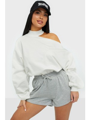 Madmext Mad Girls Gri Basic Şort MG1293