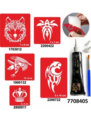 Enhavalı Vahşi Tribal Desenleri Hint Kınası ile Geçici Dövme Yapma Seti