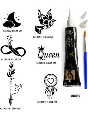 Airbrush Tattoo Düş Kapanı Sonsuzluk Hint Kınasıyla Geçici Dövme Yapma Kiti
