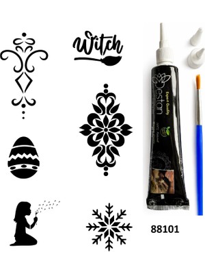 Airbrush Tattoo Mandala ve Kar Tanesi Hint Kınasıyla Geçici Dövme Yapma Kiti