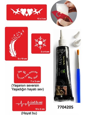 Enhavalı Nabız Kar Tanesi Hint Kınası ile Geçici Dövme Yapma Seti