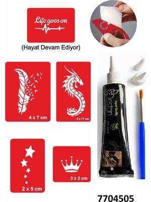 Enhavalı Favori Modeller Hint Kınası ile Geçici Dövme Yapma Seti