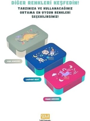 Mabeyn Vagonlife Bento 900ML Lunchbox Tek Katlı 2 Bölmeli Pp Plastik Çocuk Sefer Tası Yemek Kutusu (Pembe)