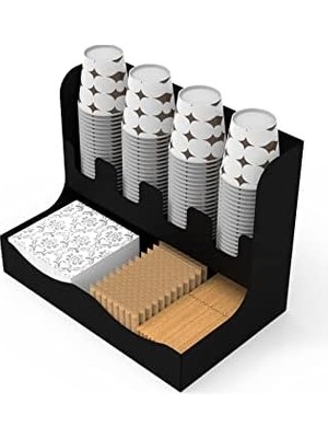 Mabeyn Metal Çay ve Kahve Organizasyon Standı Karton Bardaklık (8oz)
