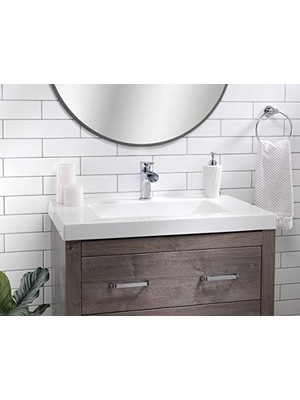 Mabeyn Aqua H07L-412-AV-CH Banyo Lavabo Bataryası, Şelale Tek Kolu Krom