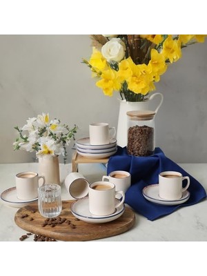 Mabeyn Keramika Marine Wonders Nordic Kahve Takımı 12 Parça 6 Kişilik 22741-22905