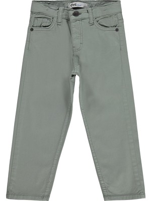 Civil Boys Regular Fit 5 Cep Basic Pantolon - Yeşil Çocuk Gabardin Kumaş