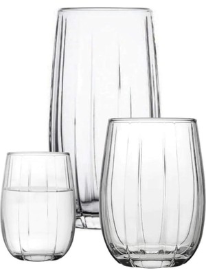 Mabeyn Linka 18 Parça Su Meşrubat Kahve Yanı Bardağı Takımı Seti