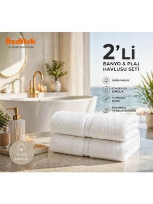 Özdilek Belda Plaj Havlusu 70X140 cm %100 Pamuk – Büyük Boy Yumuşak Havlu | Yüksek Emici & Hızlı Kuruyan Deniz, Plaj, Havuz Havlusu