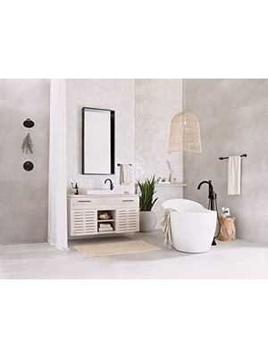 Mabeyn Doux Mat Siyah Tek Kulplu Yüksek Ark Lamine Akış Banyo Bataryası, S6910BL
