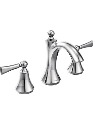 Mabeyn T4520 Wynford Two-Handle Widespread -Arc Bathroom With Lever Handles, Valve Required, Chrome