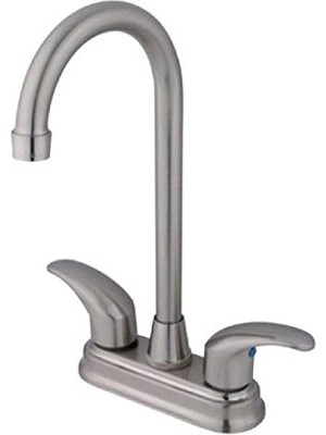 Mabeyn KB6498LL 4 Inç Merkez Çubuk Musluk, 10,7 Cm, Fırçalanmış Nikel