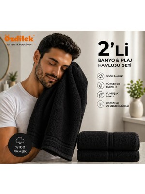 Özdilek Belda Plaj Havlusu 70X140 cm %100 Pamuk – Büyük Boy Yumuşak Havlu | Yüksek Emici & Hızlı Kuruyan Deniz, Plaj, Havuz Havlusu