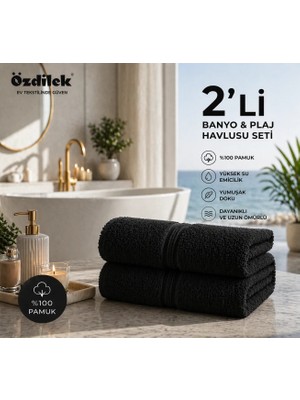 Özdilek Belda Plaj Havlusu 70X140 cm %100 Pamuk – Büyük Boy Yumuşak Havlu | Yüksek Emici & Hızlı Kuruyan Deniz, Plaj, Havuz Havlusu