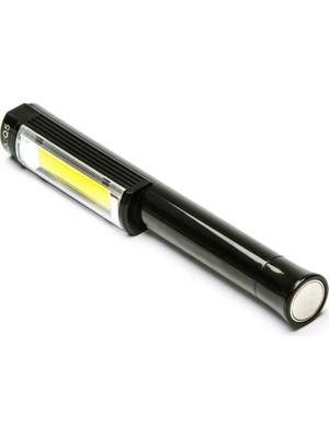 Elwes Pilli Mıknatıslı Cob LED Çalışma Tamir Kırmızı Işık El Feneri