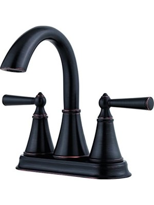 Mabeyn LG48GL0Y LG48-GL0Y Saxton 2 Saplı 10,16 cm Bronzunda Merkezli Banyo Musluğu, 1,2 Gpm