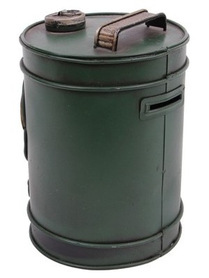 Elwes Dekoratif Metal Yakıt Bidonu Kumbaralı Biblo