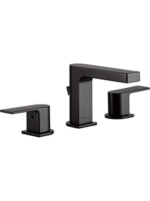 Mabeyn P3519LF-BL Xander Iki Saplı Tuvalet Bataryası Yaygın, Mat Siyah