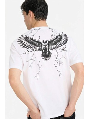 Defacto %100 Pamuk Boxy Fit Baskılı Tişört