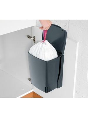 PremiumPort Şık 10L Siyah Entegre Çöp Kutusu, Pratik ve Kullanışlı Tasarım