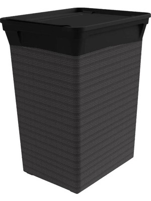 PremiumPort Antrasit Kapaklı Çöp Kovası 20L — Şık ve Pratik Temizlik Çözümü