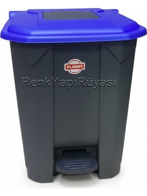 PremiumPort Çift Kapaklı Tekerlekli 30 Litre Endüstriyel Çöp Kutusu