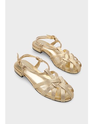 Capone Outfitters Gwynne Gladyatör Kısa Topuklu Kadın Babet