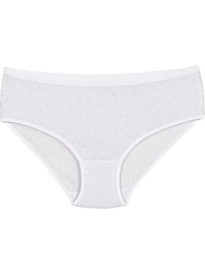 Kit İç Giyim Yıldız 8'li Kalp Desenli Ribana %100 Pamuk Kadın Bato Kalıp Külot