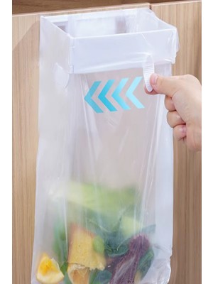 PremiumPort Katlanabilir Mutfak ve Banyo Çöp Poşeti Tutucu Aparat