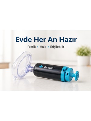 Vacassist Evde Kullanıma Uygun Acil Durum Müdahale Cihazı Bebek/çocuk/yetişkin Taşınabilir Pratik Çözüm hemlik cihazı