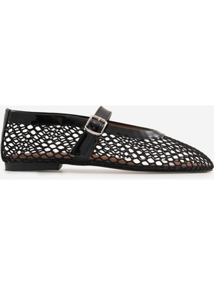 Shoemark Lorin Siyah Suni Vegan &file Kadın Babet