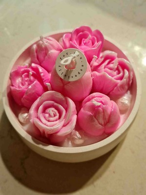 Dust Candle Studio Dekoratif Kasede Kokulu Lale Mum