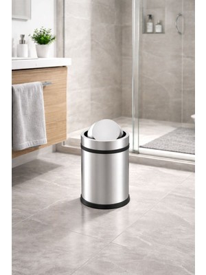 PremiumPort Pratik Döner Kapaklı Çöp Kovası 5 Litre, Kaliteli ve Kullanışlı