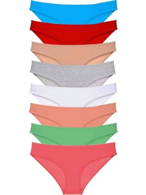 Modenya 8 Adet Süper Eko Set Likralı Kadın Slip Külot Set 8