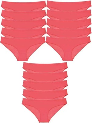 Modenya 15 Adet Süper Eko Set Likralı Kadın Slip Külot Fuşya