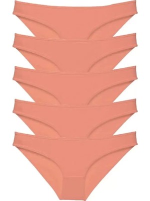 Modenya 5 Adet Süper Eko Set Likralı Kadın Slip Külot Pudra