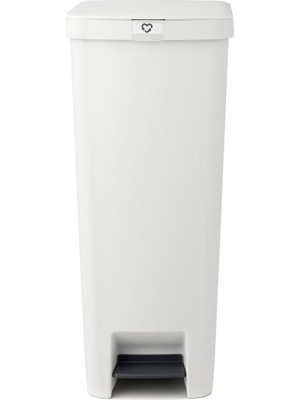 PremiumPort Açık Gri Plastik Pedallı 40L Çöp Kutusu