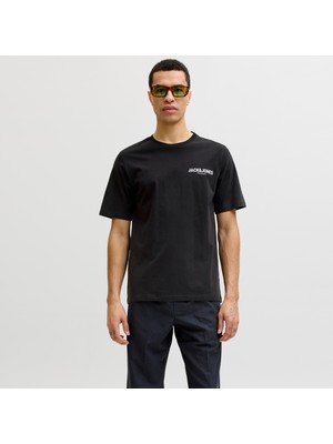 Jack & Jones Erkek Gögüs Baskili Sifir Yaka Kisa Kollu Tisört - Oscar