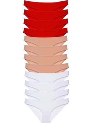 Modenya 12 Adet Süper Eko Set Likralı Kadın Slip Külot 508